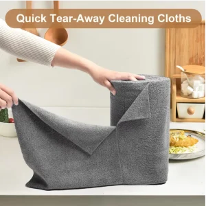 Microfiber Kitchen Towels Woven Eco Friendly Quick Dry Square Dishwashing Household Cleaning Hand Torn Cloths Strong Absorbent