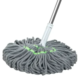 Microfiber Magic Twist Mop Hands Free Wringing Extra Large Mop Head Rotatable Long Handle Self Twisting Water Mop
