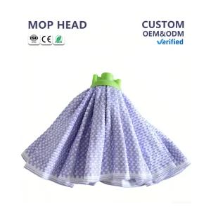 Microfiber Mop Head with Extendable Aluminum Handle and Flat Design for Home & Hotel Floor Cleaning