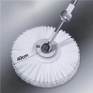 Microfiber Mop and Bucket Set with Stainless Steel Twisted Pole Cleaning Floor Accessory