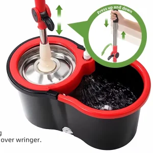 Microfiber Mops Easy Cleaning 360 Rotating Swivel Spinning Barrel Clean Tile Floor with Pressure Rotating Mop