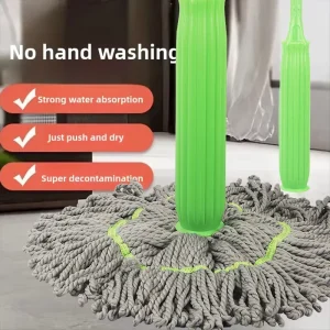 Microfiber Mops with Hand Wash Free Twisted Water Rotating Lazy Cleaning Head Cleaning Supplies Floor Tools Product