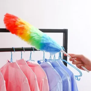 Microfiber Multicolor Feather Duster Anti Static With Long Handle Feather Brush Car Cleaner Household Cleaning Tools