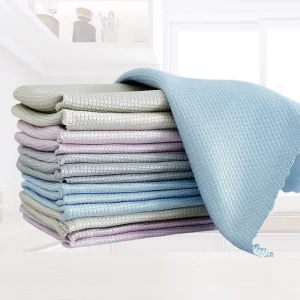 Microfiber Polyamide Antibacterial Eco-Friendly Cleaning Cloth for Glass Kitchen Electronics-Reusable Square Towel Fish Scale
