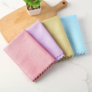 Microfiber Polyester Fish Scale Cloth Household Kitchen Cleaning Towel