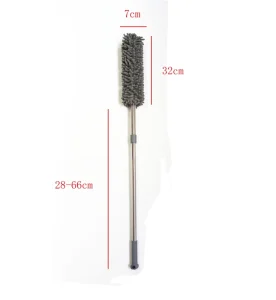 Microfiber Removable Duster with Long Telescopic Soft Stainless Steel Handle for High Place Cleaning