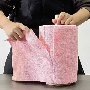 Microfiber Reusable Cleaning Wipe 1 Roll 20 Sheets Household Kitchen Cloth for Floor Car Dish Rags Wash Paper Towel Replacement