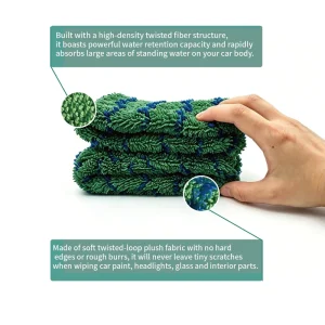 Microfiber Reusable Dish Sponge Multi Purpose Kitchen Cleaning Scouring Pad