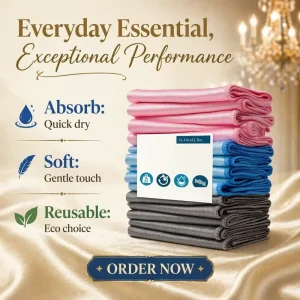 Microfiber Reusable Rag Thickened Multi Functional Household Cleaning Cloth for Glass Screen Water Stains Removal Cleaning