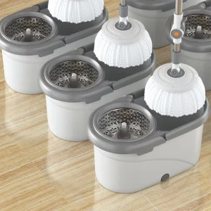 Microfiber Spinning Mops with Adjustable Rotating Non-Stick Magic Cotton Thread Bucket Set for Kitchen Floor Cleaning