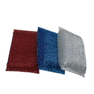 Microfiber Sponge Kitchen Dish Washing Non Abrasive Green Sponge Scouring Pads