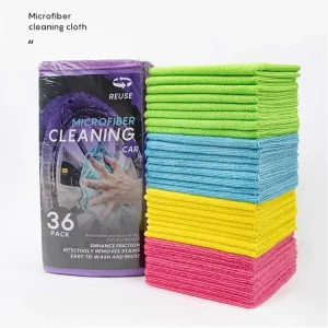 Microfiber Square 250GSM 16×16 Bulk Packed Kitchen Microfiber Car Wash Cleaning Cloth Microfiber Towel for Vehicles