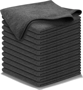 Microfiber Square Multi Purpose High Water Absorption Cleaning Cloth for Home Kitchen Car Wash Dish Premium Quality 12pcs pack
