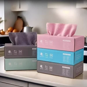 Microfiber Towel 20 Pcs/Box Absorbent Kitchen Cleaning Dishcloth Non-stick Oil Dish Rags Napkins Tableware Home Cleaning Towels