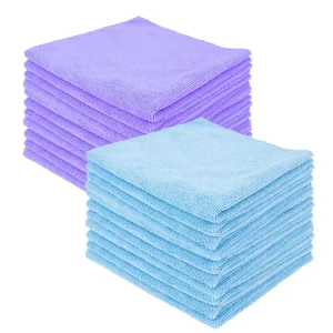 Microfiber Warp Knitted 30×30 40×40 Cleaning Cloths Absorbent Towels for Car & Kitchen Drying