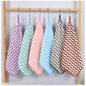 Microfiber Woven Oil Free Lint Free Quick Dry Square Dishcloth Thickened Small Towel Kitchen Cleaning Absorbent Dishwashing