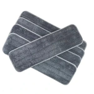 Microfibre Rectangle Flat Mop Pad Foldable Aluminum Handle Self-Wringer Plastic Basket Manual Steam Mop Head