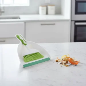 Mini Durable Brush Broom and Dustpan Set with Soft Grip Handle Eco Friendly Table Top Desk Sweeper Cleaning Brush with Dustpan