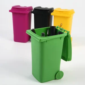 Mini Dust Garbage Trash Bin Can Blue Small Mini Trashcan Waste Bin