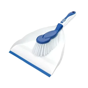 Mini Dustpan and Broom Set with Soft Silicone Edge Serrated Scraper Anti Slip Handle Handheld Desk Car Pet Hair Cleaner