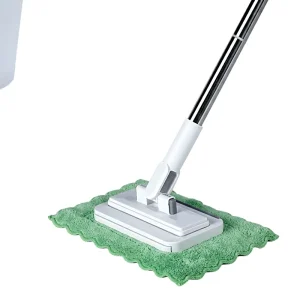 Mini Flat Mop with Stainless Steel Handle and Automatic Pads for Hardwood Tile and Laminate Floors Care