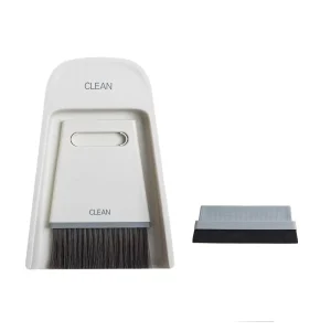 Mini Hand Broom Dust Pan and Brush Set Household Tool With Scraper Clean Table Counter Top Keyboard Pets Hair and Small Messes