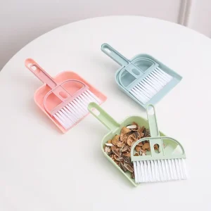 Mini Handheld PP Bristle Desktop Broom Dustpan Set Car Use Small Sweeping Tool Keyboard Brush