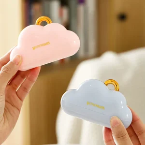 Mini Manual Plastic Hair Removal Roller Cloud Shaped Sticky Brush for Clothes & Pets Dust Paper Lint Remover
