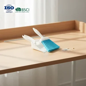 Mini Plastic Broom and Dustpan Set with PP Bristles and Plastic Handle for Easy Cleaning Household Items for Desk Table Cleaning