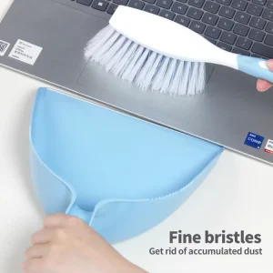 Mini Portable Hand Broom and Dustpan Set Small Cleaning Brush with PET Head for Home Use