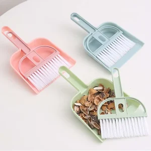 Mini Portable Modern Style Long PP Plastic Grass Head Broom Set Small Cleaning Brush for Home Use Lobby Sweep Bristle