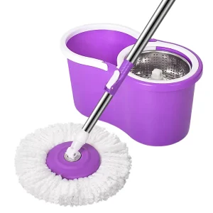 Mini Size Home Floor Cleaning Mops and Bucket System With 2 Washable and Reusable Microfiber Pads