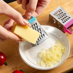 Mini Stainless Steel Manual Cheese Grater, Fruit and Vegetable Chopper, Garlic and Chocolate Slicer