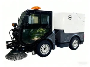 Mini Street Sweeper Truck Pavement Cleaning Equipment Water Spray System Super Broom for Industrial Zones and Factory Premises