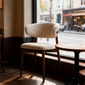 Minimalist Italian Design Solid Wood Extendable Dining Chair Armrest for Home Apartment Restaurant Hotel Leisure Furniture