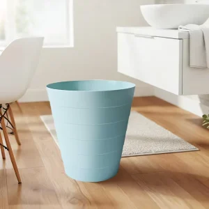 Minimalist Round Open Waste Basket Thick Plastic Waterproof Rubbish Bin Portable Small Trash Bucket