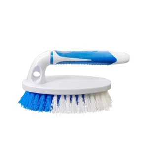 Minimalist Style Handle Eco Friendly PP Material Large Blue White Cleaning Scrub Brush for Household Use
