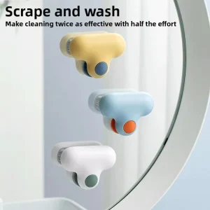 Mirror Wiping Glass Cleaning Plastic Sponge Eraser Magic Cleaner T Shaped Mirror Cleaning Tool For Household Use