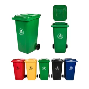 Mobile Large 50L 100 120 240 360 Liter HDPE Eco Friendly Industrial Street Standing Plastic Garbage Bins Factory Price