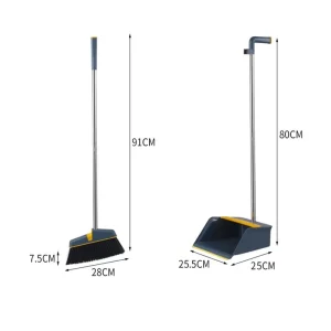 Modern 2-in-1 Dustpan Broom Durable PP Material Sturdy and Long-Lasting for Home Office Bathroom Outdoor Use