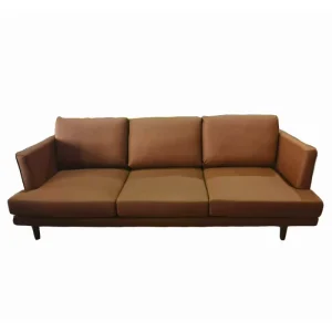 Modern 3 seats PU Leather Couch Sofa Wood Frame Upholstered Sofa for Living Room Restaurant