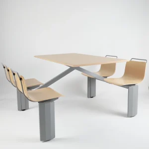 Modern 4-Seater Dining Table and Chair Set for Commercial Restaurants and Canteens