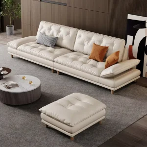 Modern Adjustable-Handrail Modular Sofa Set for Home or Hotel