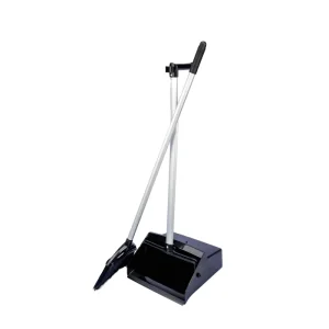 Modern Adjustable Standing Broom and Dustpan Set Long Handle Cleaning Broom