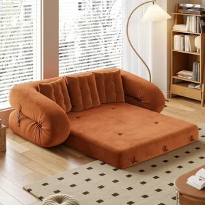 Modern Compressed Modular Cloud Sofa All-Foam Frameless Curved Design for Living Room OEM Factory
