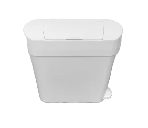 Modern Design 22L PP Plastic Foot Pedal Waste Bin Rectangular Trash Can with Cover for Recycling