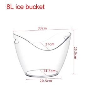 Modern Design Acrylic Plastic Wine and Champagne Ice Bucket for Beer and Parties