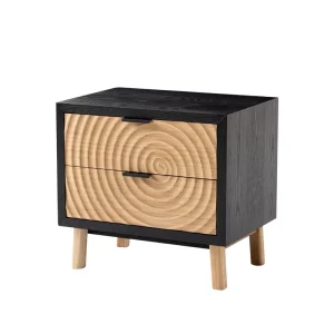 Modern Design All Match Solid Wood Bed and Side Table Fashionable Furnishing for Bedroom Living Room Hotel Home Furniture