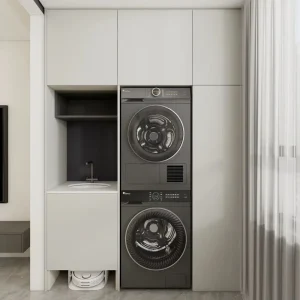Modern Design Durable & Stylish Balcony Laundry Cabinet with Sink for Home Hotel or Villa Bathroom Furniture