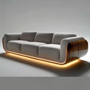 Modern Design Square Upholstered Velvet Fabric Three Seat Sofa Set with Solid Wood Base for Living Room Hotel Villa